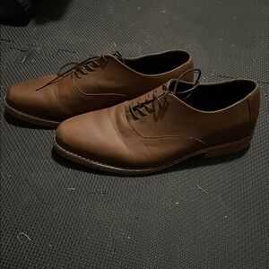 Nisolo Men's Leather Oxford Dress Shoes Brandy US 9